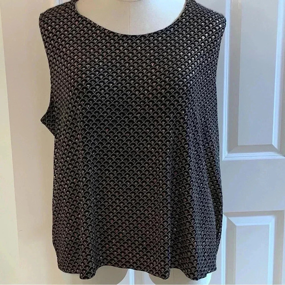 Citiknits Sleeveless Tank Top Plus Size 3X Liquid Travel Knit Acetate Shell - Picture 7 of 7